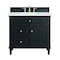 James Martin Vanities 36'' Single Vanity, Black Onyx w/ 3 CM Ethereal Noctis Quartz Top 424-V36-BKO-3ENC - alternate 1